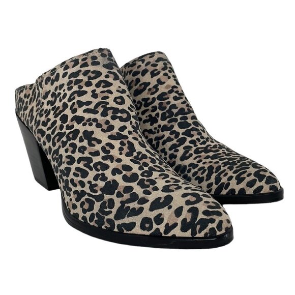 Dolce Vita Heels Bootie Shoes Cheetah Print Tan Black Size 7 - Picture 5 of 15